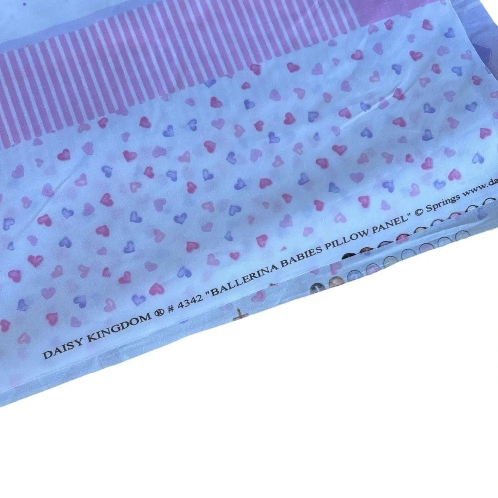 Daisy Kingdom Ballerina Babies #4342 4 Block Pillow Panel Glitter Pastel 36x46
